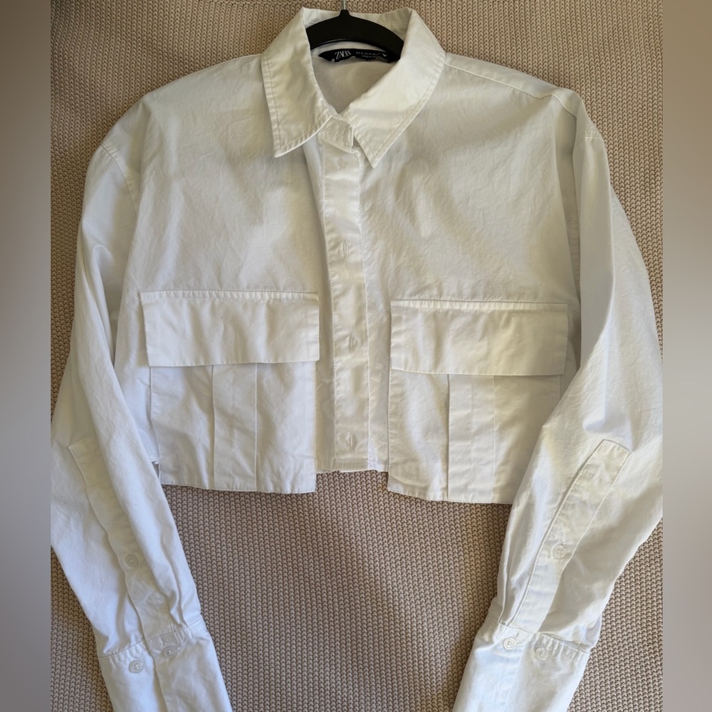 Zara Classic White Collared Shirt